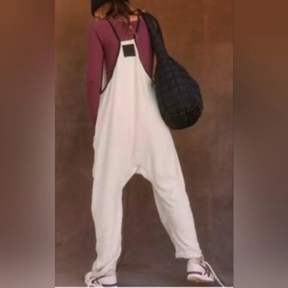 FREE PEOPLE Hot Shot Cuddle Up Fleece Onesie In White Size XS